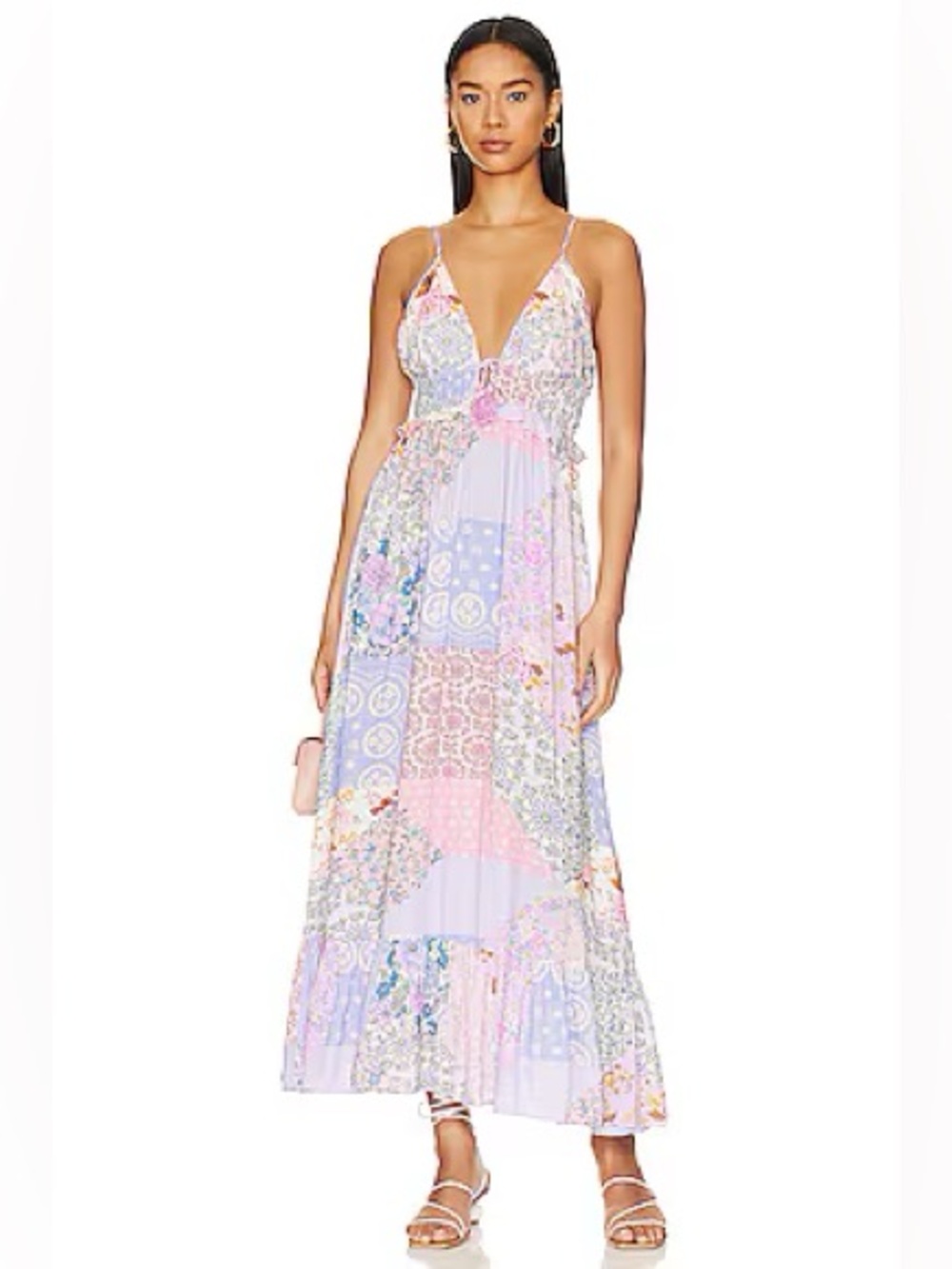 Spell x Revolve Cha Cha Soiree Patchwork Maxi Dress - Pink & Lavender